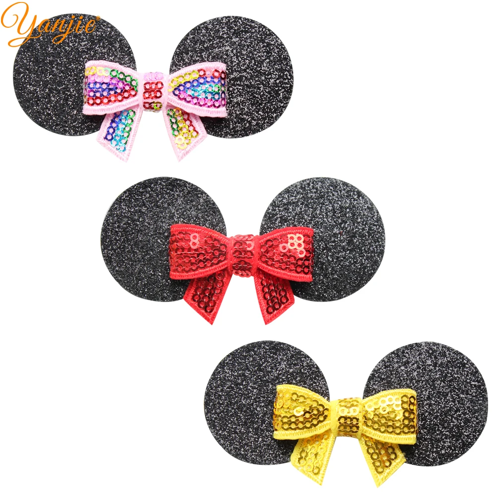 12pcs/lot Lovely Sequin Bow Hair Clips Minnie Mouse Ears 2019 DIY Pads Hairgrips For Girls Christmas Headband Hair Accessories
12pcs/lot Lovely Sequin Bow Hair Clips Minnie Mouse Ears 2019 DIY Pads Hairgrips For Girls Christmas Headband Hair Accessories