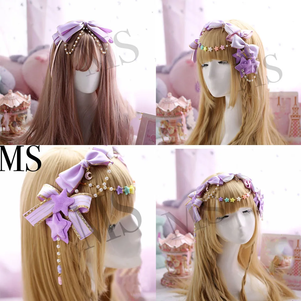 Lolita Japanese pink purple handmade bow with hairpin cute soft sister bow hair accessories headdress
Lolita Japanese pink purple handmade bow with hairpin cute soft sister bow hair accessories headdress