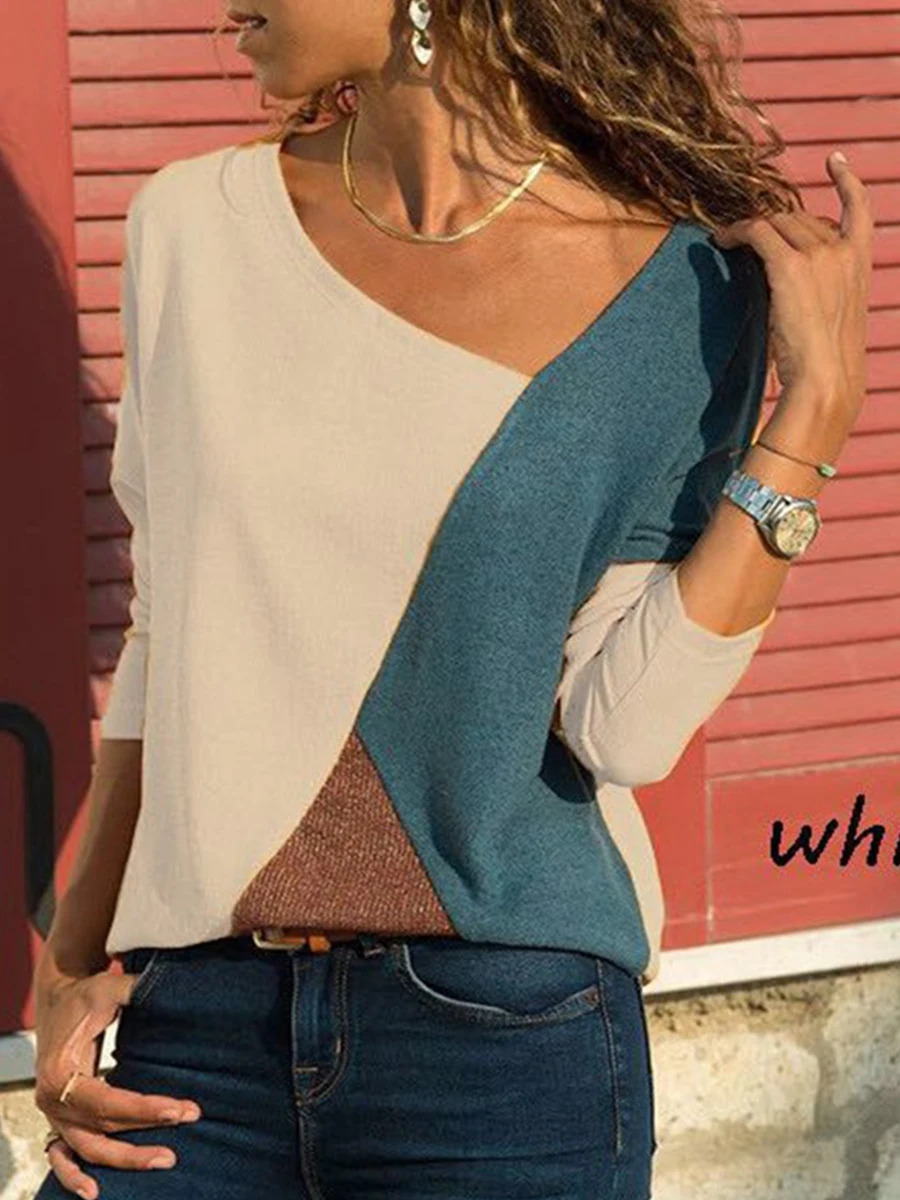 2019 Spring Women T-shirt Polyester Fashion Women Casual Patchwork Color Block O-Neck Long Sleeve T-Shirt blusas Women Tops
2019 Spring Women T-shirt Polyester Fashion Women Casual Patchwork Color Block O-Neck Long Sleeve T-Shirt blusas Women Tops