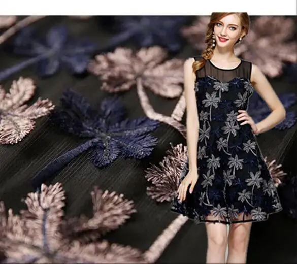 2style Coconut tree Polyester embroidery Process Mesh lace fabric Plant flower wedding dresses costume DIY patches fabric A046
2style Coconut tree Polyester embroidery Process Mesh lace fabric Plant flower wedding dresses costume DIY patches fabric A046