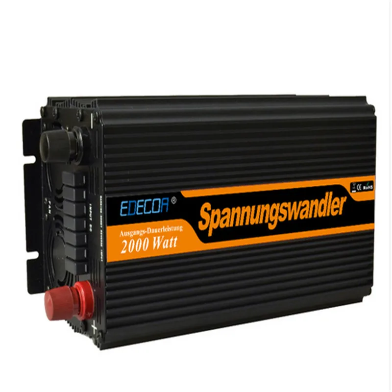 EDECOA 2000w inverter 12v 220v 230v 240v peak power 4000w off grid modified sine wave power inverter
EDECOA 2000w inverter 12v 220v 230v 240v peak power 4000w off grid modified sine wave power inverter