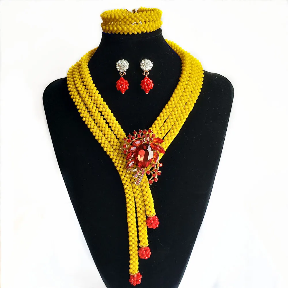 Handmade Yellow Crystal Beaded Jewelry Necklace African Women Jewelry Set Bridal Nigerian Wedding Jewellery Set Bridal Jewelry
Handmade Yellow Crystal Beaded Jewelry Necklace African Women Jewelry Set Bridal Nigerian Wedding Jewellery Set Bridal Jewelry