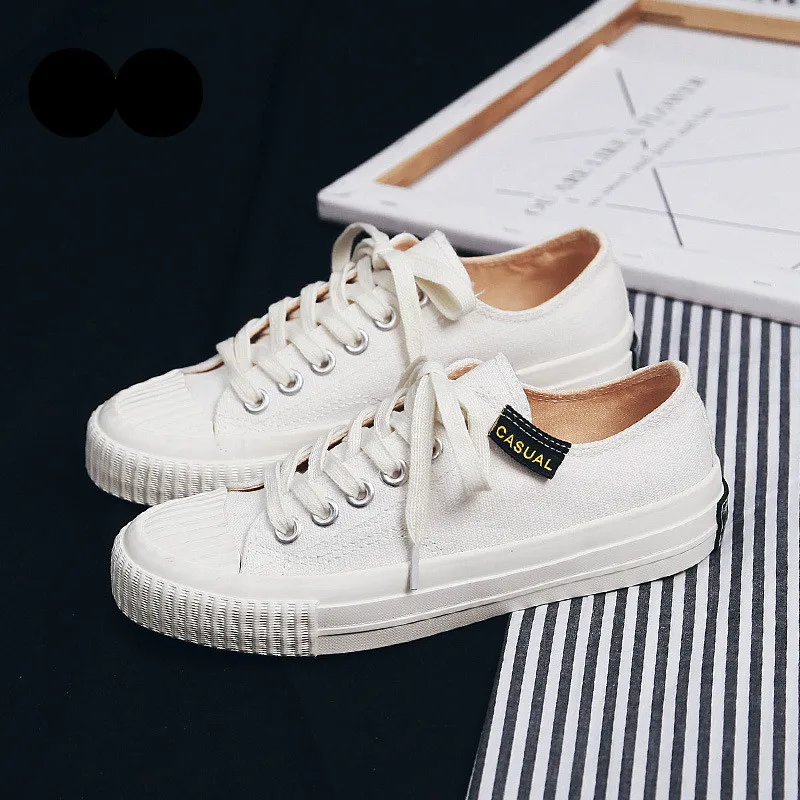 Women White Canvas Shoes Solid Color Lace Up Girls Basic Shoes All Match Sneakers Outdoor Footwear Good Quality Famous Brand
Women White Canvas Shoes Solid Color Lace Up Girls Basic Shoes All Match Sneakers Outdoor Footwear Good Quality Famous Brand