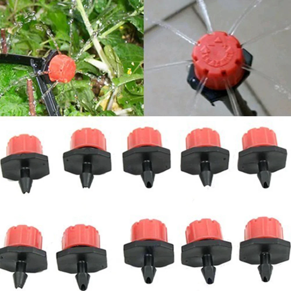 50pcs Garden Adjustable Micro Drip Irrigation Watering Anti-clogging Emitter Misting Spray Drippers for 1/4 inch Hose
50pcs Garden Adjustable Micro Drip Irrigation Watering Anti-clogging Emitter Misting Spray Drippers for 1/4 inch Hose