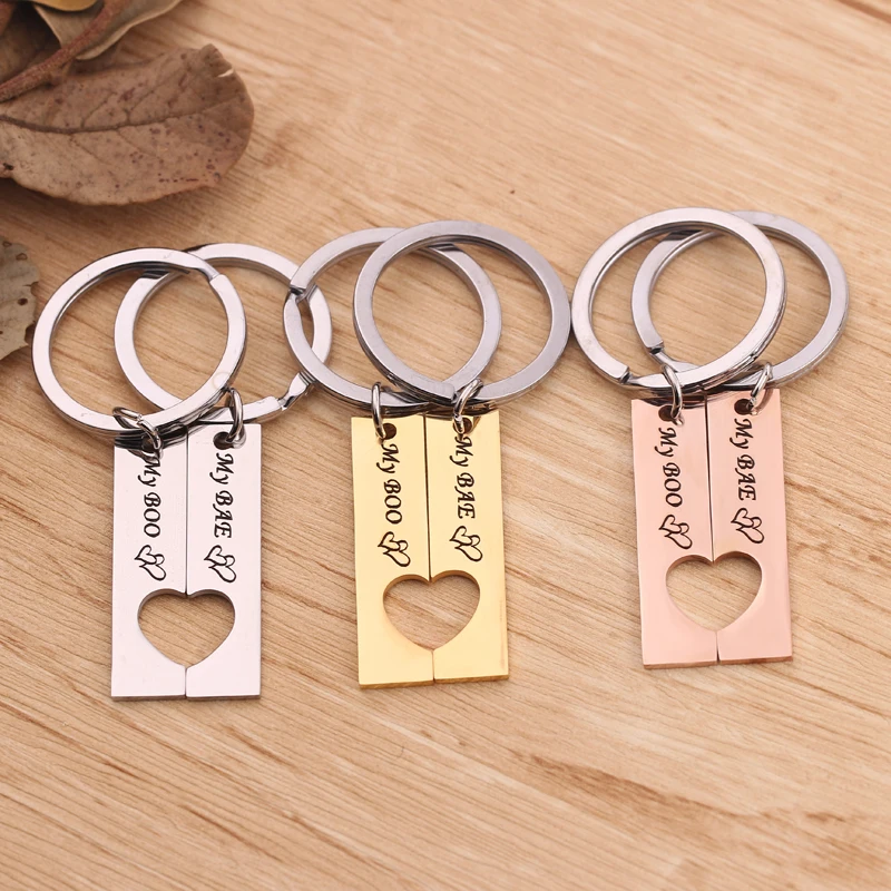 Couple Name Keychain My Bae My Boo Couple Key Ring Rose Gold Silver Heart Shaped Custom Jewelry Customized Gift for Her Lover
Couple Name Keychain My Bae My Boo Couple Key Ring Rose Gold Silver Heart Shaped Custom Jewelry Customized Gift for Her Lover