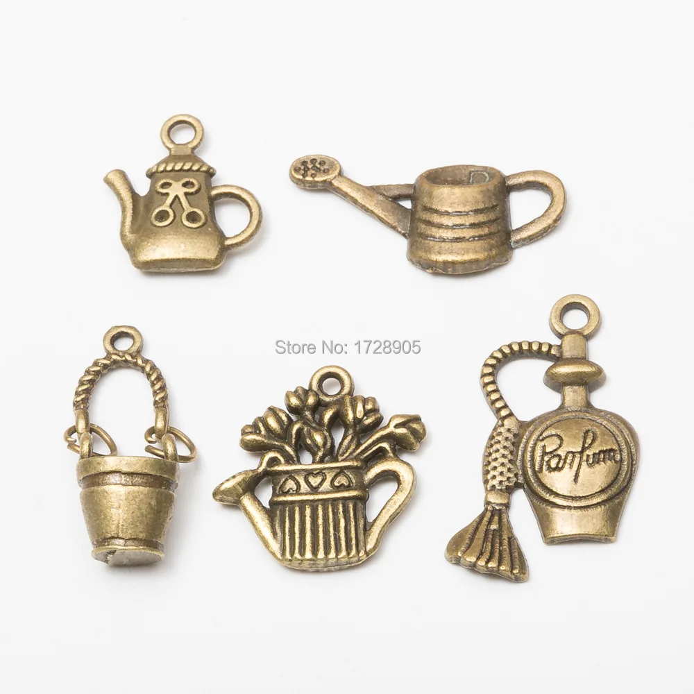 Charm Watering Can Bucket Flagon Wine Pot Vintage Bronze color Metal Pendant Handmade Decoration Charms for Jewelry Making 10 pc
Charm Watering Can Bucket Flagon Wine Pot Vintage Bronze color Metal Pendant Handmade Decoration Charms for Jewelry Making 10 pc