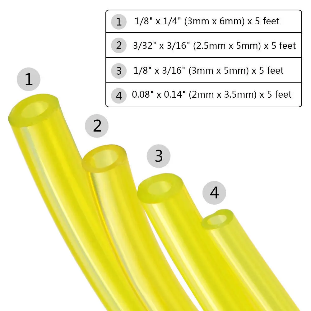 4X 1.5m Tygon Fuel Line Petrol Gas Line Pipe Oil Fuel Tube Hose Line For KTM Yamaha Suzuki Honda 2*3.5mm 3*5mm 3*6mm 2.5*5mm
4X 1.5m Tygon Fuel Line Petrol Gas Line Pipe Oil Fuel Tube Hose Line For KTM Yamaha Suzuki Honda 2*3.5mm 3*5mm 3*6mm 2.5*5mm