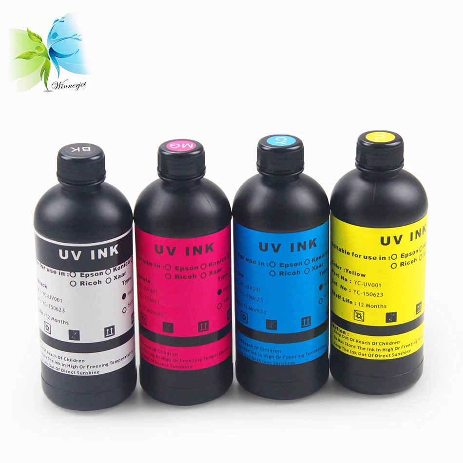 Winnerjet 4 color UV ink For Epson dx5 dx7 V540 TX800 P600 printhead UV Flatbed printer for glass,metal,acrylic printing
Winnerjet 4 color UV ink For Epson dx5 dx7 V540 TX800 P600 printhead UV Flatbed printer for glass,metal,acrylic printing