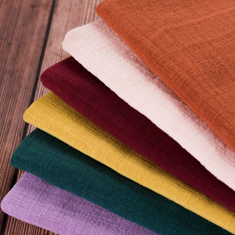 50x135cm Solid Color Cotton Linen Fabric Handmade Clothes Dress Bamboo Crepe Slub Fashion Clothing DIY Sewing Craft Material
50x135cm Solid Color Cotton Linen Fabric Handmade Clothes Dress Bamboo Crepe Slub Fashion Clothing DIY Sewing Craft Material
