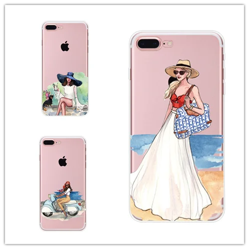 2018 новый красивый прозрачный силиконовый чехол для телефона Iphone X 6 6s 7 8 Plus 5 5S Se