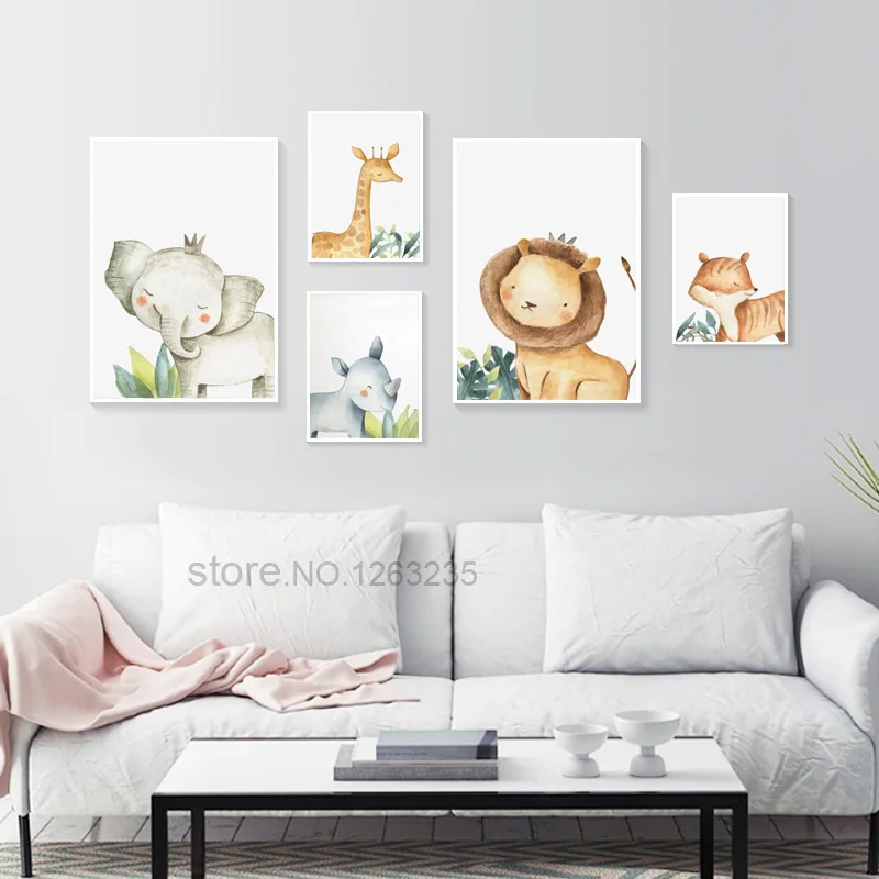 Animals Nursery Nordic Poster Giraffe Wall Art Posters And Prints Lion Canvas Painting Baby Kids Room Decor Fox Cuadros Unframed
Animals Nursery Nordic Poster Giraffe Wall Art Posters And Prints Lion Canvas Painting Baby Kids Room Decor Fox Cuadros Unframed