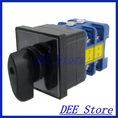 AC 380V on/off/on Rotary Cam 3 Position Universal Changeover Switch Nufli