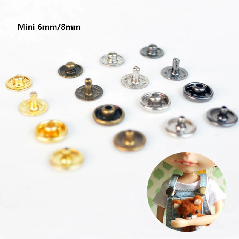 12/24/60pcs Mini 6m/8mm Metal Snap Fastener for Handmade Blyth Barbies Bib Pants Overalls Doll Clothes Buttons DIY Accessories
12/24/60pcs Mini 6m/8mm Metal Snap Fastener for Handmade Blyth Barbies Bib Pants Overalls Doll Clothes Buttons DIY Accessories