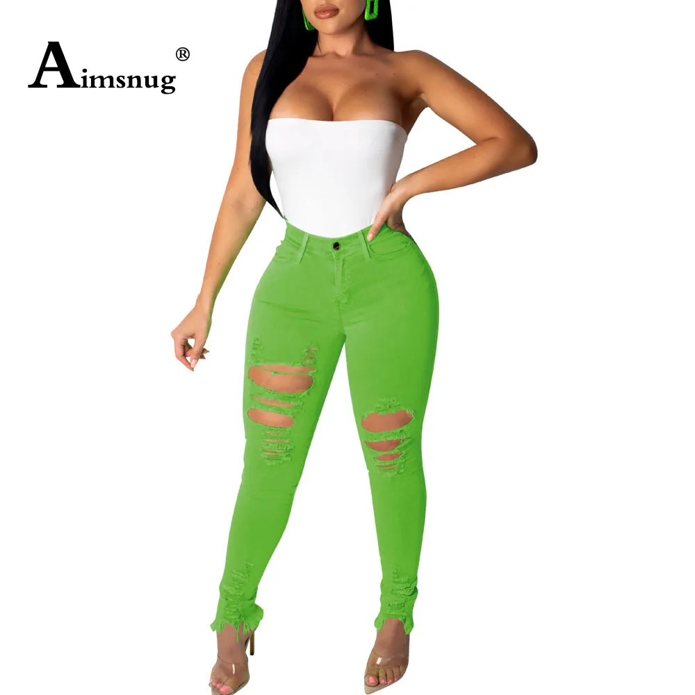 Plus Size 2XL Neon Green Orange Sexy Jeans Pants for Women High Stretchy Holes Casual Denim Trousers Streetwear Pencil Pants
Plus Size 2XL Neon Green Orange Sexy Jeans Pants for Women High Stretchy Holes Casual Denim Trousers Streetwear Pencil Pants