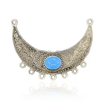 Alloy Enamel Moon Links, Chandelier Components, Antique Silver Color, SkyBlue, 54x19x3mm, Hole: 2mm
Alloy Enamel Moon Links, Chandelier Components, Antique Silver Color, SkyBlue, 54x19x3mm, Hole: 2mm