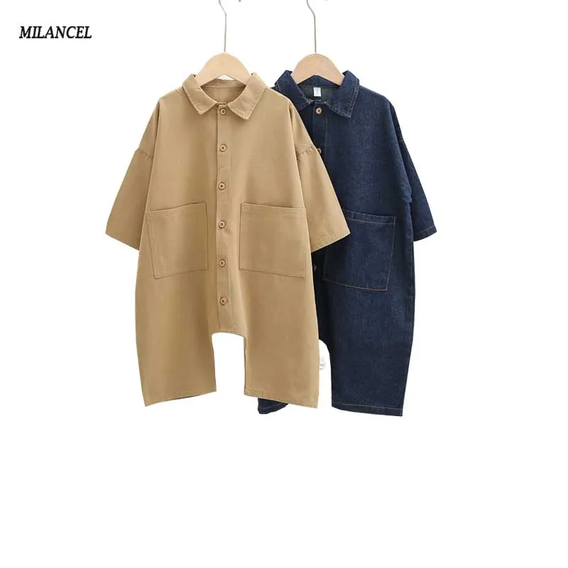 MILANCEl 2019 New Kids Clothing Denim Boys Rompers Casual Girls Jumpsuits Kids Outfit
MILANCEl 2019 New Kids Clothing Denim Boys Rompers Casual Girls Jumpsuits Kids Outfit