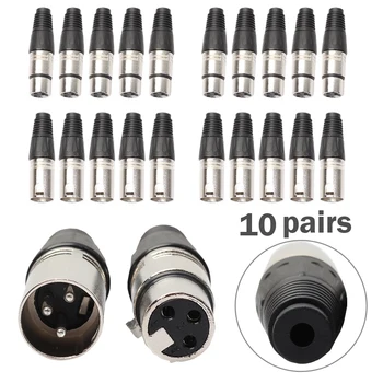 Mini 10 Pairs XLR Adapter 3 Pin Male Plug and Female MIC Jack Microphone Audio Cable Connector Black Free Shipping
Mini 10 Pairs XLR Adapter 3 Pin Male Plug and Female MIC Jack Microphone Audio Cable Connector Black Free Shipping