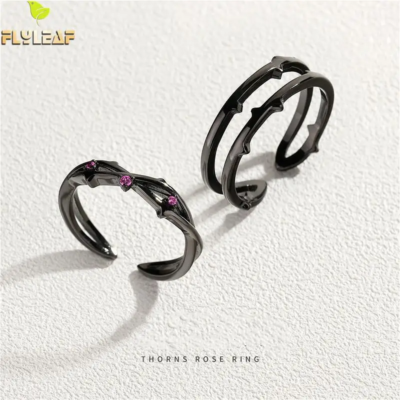 Flyleaf 925 Sterling Silver Thorns Rose Couple Rings For Women Zircon Simple High Quality Fashion Fine Jewelry Open Ring Men
Flyleaf 925 Sterling Silver Thorns Rose Couple Rings For Women Zircon Simple High Quality Fashion Fine Jewelry Open Ring Men