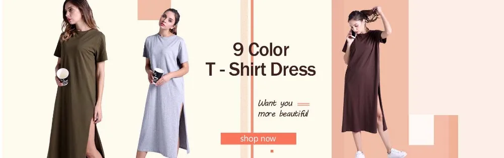 9 color t-shirt dress