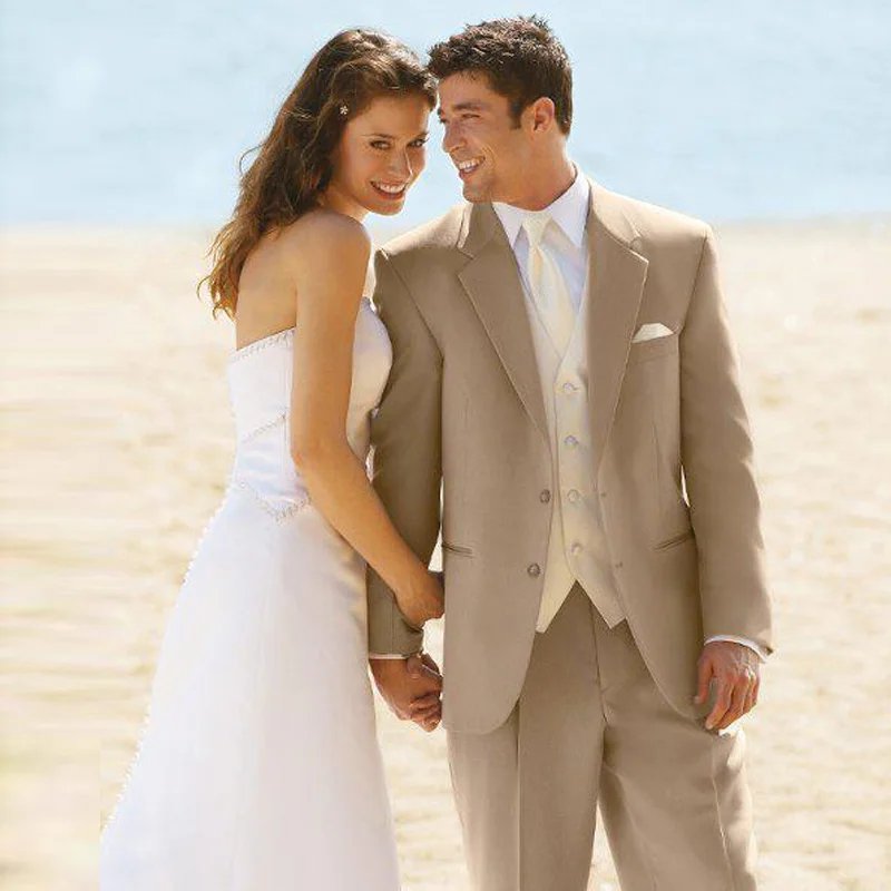 Custom Made Beige Beach Wedding Men Suits Groom Wear Tuxedos 2 Pieces (Jacket+Pants) Bridegroom Suits Man Blazer Costume Homme
Custom Made Beige Beach Wedding Men Suits Groom Wear Tuxedos 2 Pieces (Jacket+Pants) Bridegroom Suits Man Blazer Costume Homme