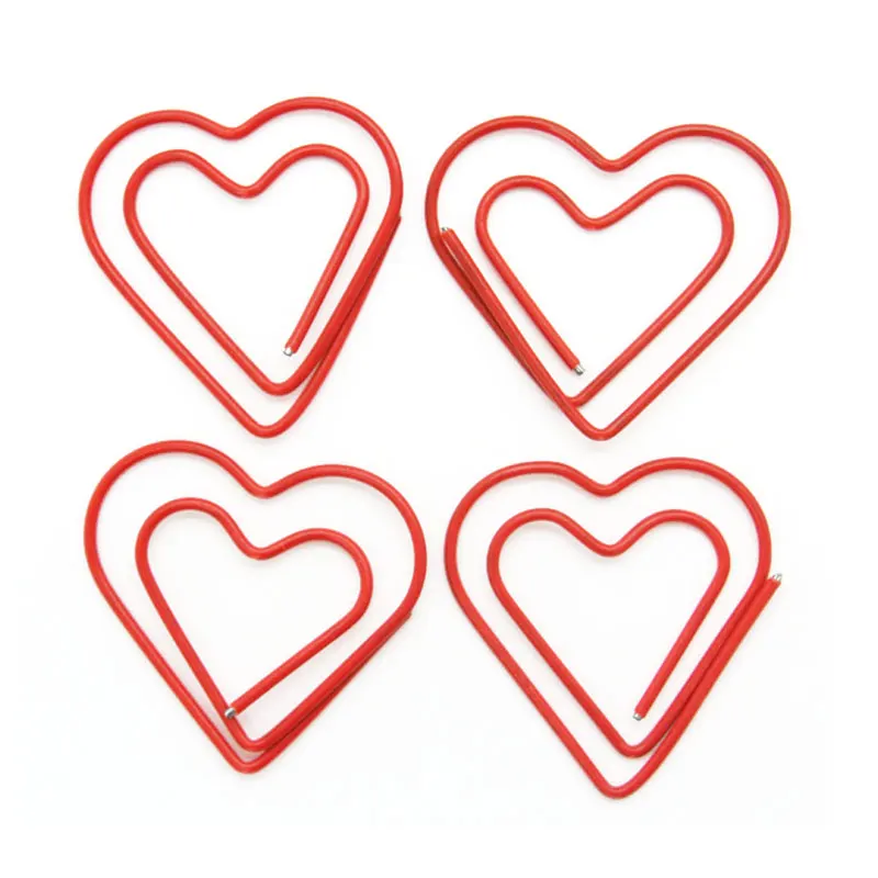 200pcs/lot Red heart-shaped Paper Clips Creative Interesting Bookmark Clip Memo Clip Shaped Paper Clips for Office School Home
200pcs/lot Red heart-shaped Paper Clips Creative Interesting Bookmark Clip Memo Clip Shaped Paper Clips for Office School Home