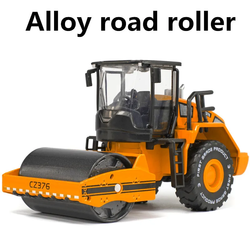 Alloy road roller model 1:40 children's educational toys construction vehicles favorite gifts free shipping |