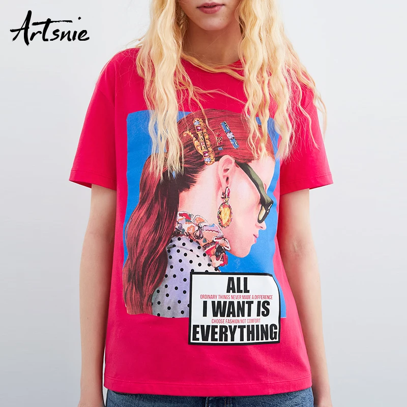 Artsnie streetwear casual character print women t shirt summer 2019 o neck short sleeve tops female knitted red t-shirts mujer
Artsnie streetwear casual character print women t shirt summer 2019 o neck short sleeve tops female knitted red t-shirts mujer