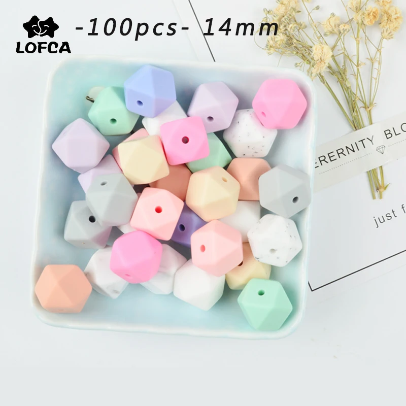 LOFCA 100pcs Mini Hexagon silicone beads 14mm Baby Teether BPA Free DIY Necklace Making Pacifier Chain Baby Teething Toys
LOFCA 100pcs Mini Hexagon silicone beads 14mm Baby Teether BPA Free DIY Necklace Making Pacifier Chain Baby Teething Toys