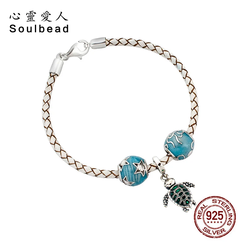 Soulbead White Braided Leather Turtle Bracelet with Ocean World Charms 925 Sterling Silver Lobster Clasp for Family Gifts
Soulbead White Braided Leather Turtle Bracelet with Ocean World Charms 925 Sterling Silver Lobster Clasp for Family Gifts