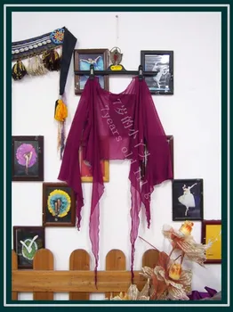 Belly dance top Transparent thin Belly Dance 7 furcal flare Blouse Top CF50 
Belly dance top Transparent thin Belly Dance 7 furcal flare Blouse Top CF50