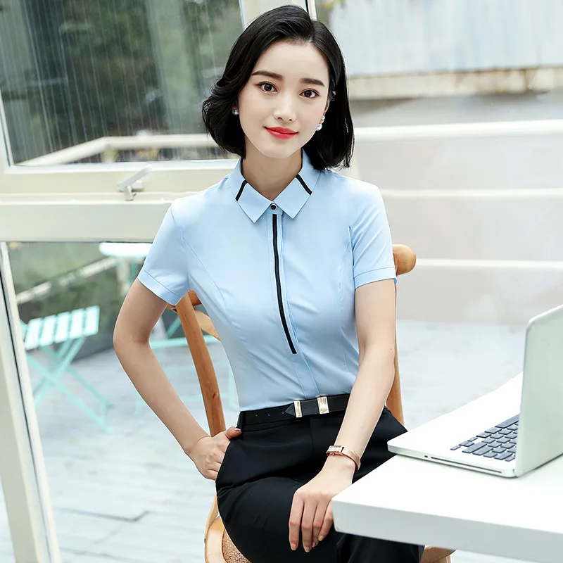 IZICFLY Summer Style Fashion Formal blue Shirt womens tops and blouses Elegant OL Office chemisier femme plus size blusas 4xl
IZICFLY Summer Style Fashion Formal blue Shirt womens tops and blouses Elegant OL Office chemisier femme plus size blusas 4xl