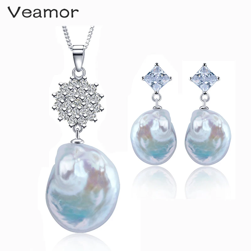 Pearl Jewelry Baroque Pearl Necklace Long Earrings Elegant Big Size 12-25mm Top Quality 925 Sterling Silver Set Brand Jewelry
Pearl Jewelry Baroque Pearl Necklace Long Earrings Elegant Big Size 12-25mm Top Quality 925 Sterling Silver Set Brand Jewelry