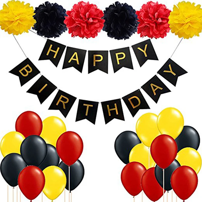 28pcs Happy Birthday Letter Banner Black Red latex Balloons Baby Shower Birthday Party Decorations Boy Girl Kids Party Favors
28pcs Happy Birthday Letter Banner Black Red latex Balloons Baby Shower Birthday Party Decorations Boy Girl Kids Party Favors