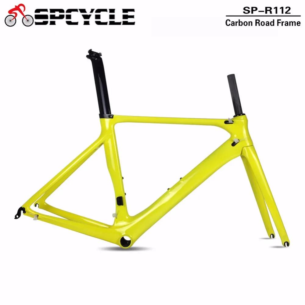 

Spcycle New Aero Cycling Road Carbon Fiber Bicycle Frames,700C Road Bike Carbon Frames T1000 Carbon Bike Framesets 50/53/56cm