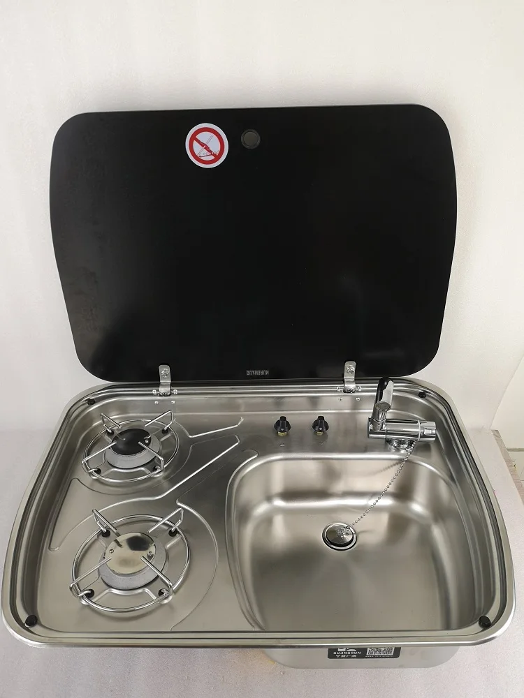 Boat Caravan RV 2 Burner LPG Gas Stove Hob and Sink Combo with Folding Hot/Cold Water Faucet 600*445*145mm GR-588
Boat Caravan RV 2 Burner LPG Gas Stove Hob and Sink Combo with Folding Hot/Cold Water Faucet 600*445*145mm GR-588
