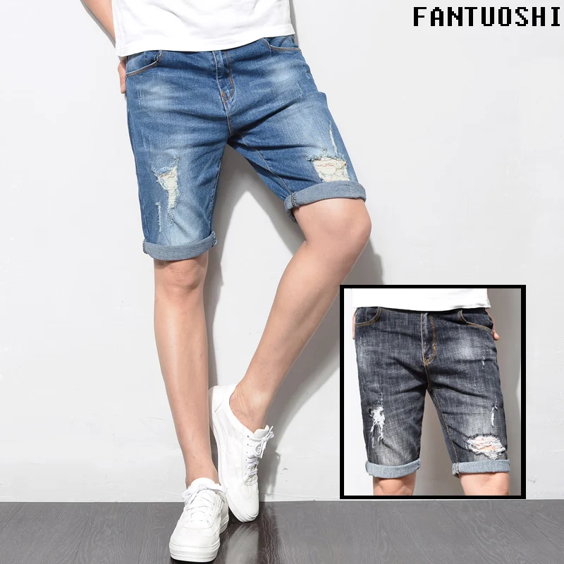 New Fashion Mens Ripped Short Jeans straight Summer 98% Cotton Elasticity Shorts Breathable Denim Shorts Male hole ripped hole
New Fashion Mens Ripped Short Jeans straight Summer 98% Cotton Elasticity Shorts Breathable Denim Shorts Male hole ripped hole