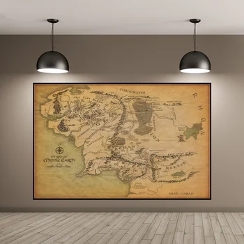 Map of Middle Earth Map Art Canvas Poster MAP Poster Wall Pictures for Living Room No Frame
Map of Middle Earth Map Art Canvas Poster MAP Poster Wall Pictures for Living Room No Frame