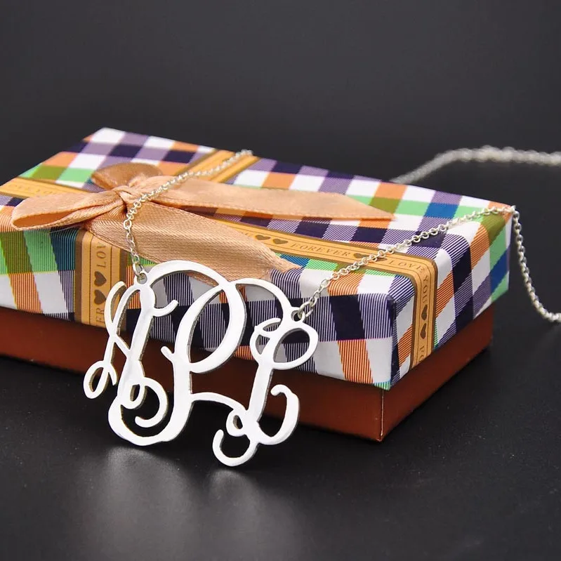 Personalized Monogram Necklace Solid Silver Nameplate Pendent Bridesmaid Jewelry Gift
Personalized Monogram Necklace Solid Silver Nameplate Pendent Bridesmaid Jewelry Gift