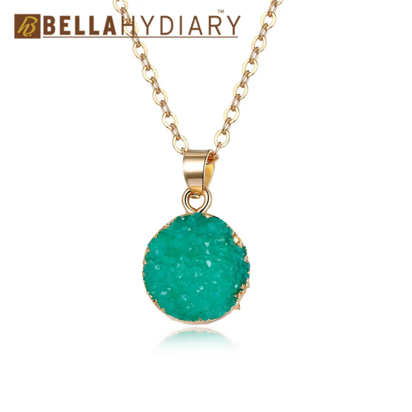 Bijoux Geometric Druzy Resin Pendant Necklace Women Round Circle Necklace for Female Handmade Collar Clavicle Chain Statement
Bijoux Geometric Druzy Resin Pendant Necklace Women Round Circle Necklace for Female Handmade Collar Clavicle Chain Statement