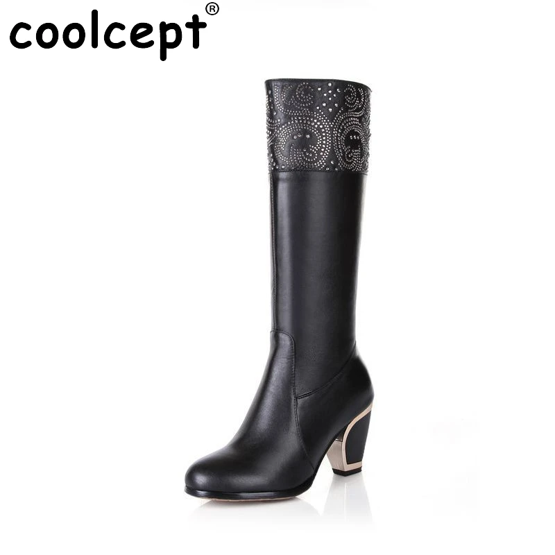 CooLcept Free shipping over knee long boots natural real genuine leather boots women boot high heel shoes R5393 EUR size 31-45
CooLcept Free shipping over knee long boots natural real genuine leather boots women boot high heel shoes R5393 EUR size 31-45