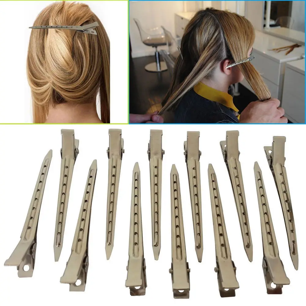 12pcs Professional Metal Hair Clips Sectioning Salon Hairdressing Curling Grip Metal Strong Duck Bill Section Divider
12pcs Professional Metal Hair Clips Sectioning Salon Hairdressing Curling Grip Metal Strong Duck Bill Section Divider