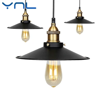 YNL Loft Vintage pendant lights Retro industrial Pendant Lamp Black iron lampshade E27 Creative Dining Lighting Luminarias
YNL Loft Vintage pendant lights Retro industrial Pendant Lamp Black iron lampshade E27 Creative Dining Lighting Luminarias