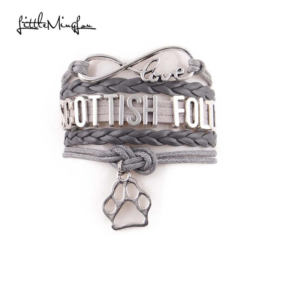 Little MingLou Infinity love Scottish Fold cat Bracelet pet paw Charm leather wrap men bracelets & bangles for Women jewelry
Little MingLou Infinity love Scottish Fold cat Bracelet pet paw Charm leather wrap men bracelets & bangles for Women jewelry