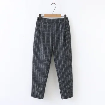 plus size XL-4XL women OL harem pants plaid sweet pockets casual trousers pantalones
plus size XL-4XL women OL harem pants plaid sweet pockets casual trousers pantalones