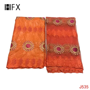HFX African Lace Fabric Orange Indian Wedding Dress Fabric 5+2 Yards 2019 Bazin Riche Getzner for Women L535
HFX African Lace Fabric Orange Indian Wedding Dress Fabric 5+2 Yards 2019 Bazin Riche Getzner for Women L535
