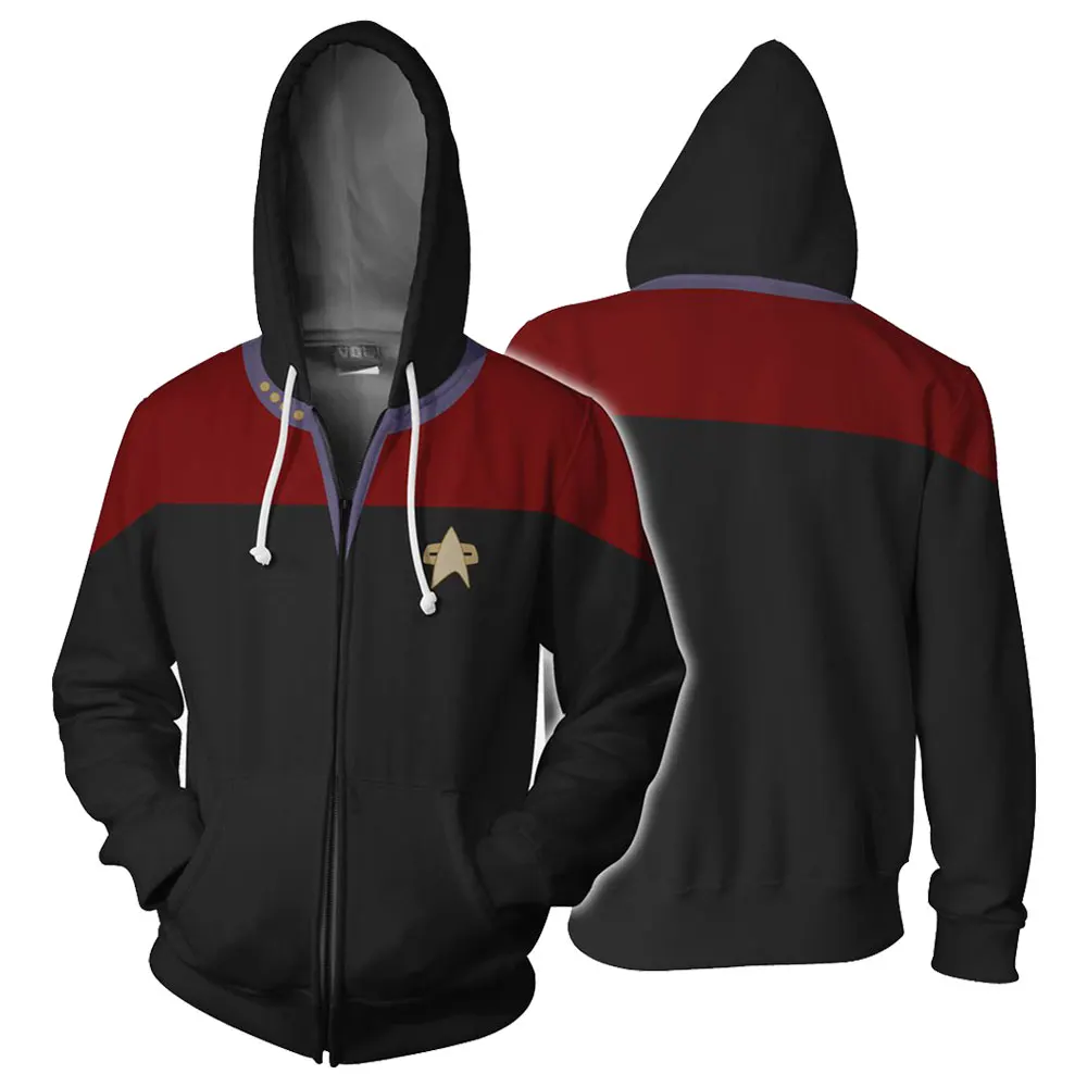 Star Voyager Command Cosplay Star Costume Hoodie Trek Hoodie High Quality 3D Print Zipper Spring Jacket Sweatshirts
Star Voyager Command Cosplay Star Costume Hoodie Trek Hoodie High Quality 3D Print Zipper Spring Jacket Sweatshirts