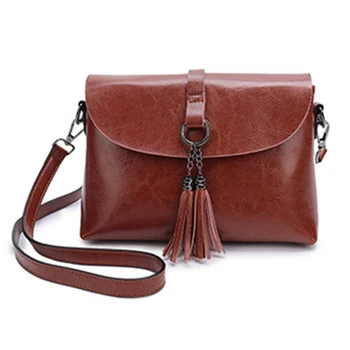 New Arrival Genuine Leather Women Crossbody Bag Fashion Tassel Messenger Bag Simple Design Small Female Shoulder Bag Women Purse
New Arrival Genuine Leather Women Crossbody Bag Fashion Tassel Messenger Bag Simple Design Small Female Shoulder Bag Women Purse