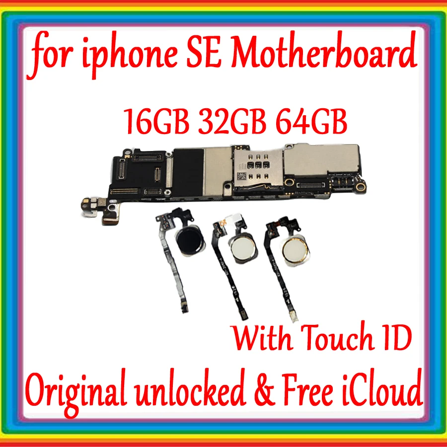 16GB /32GB /64GB for iphone SE Motherboard with Touch ID Plate Original unlocked for iphone 5SE SE Logic board 100% tested
16GB /32GB /64GB for iphone SE Motherboard with Touch ID Plate Original unlocked for iphone 5SE SE Logic board 100% tested