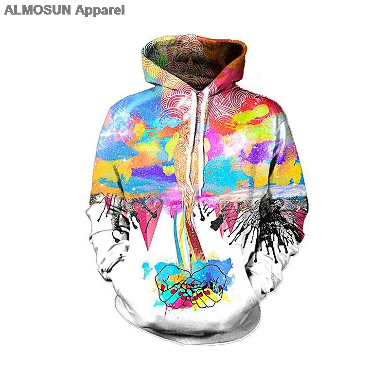 ALMOSUN Colorful Creative 3D All Over Printed Hoodies Pockets Sweatshirt Hipster Street Wear Top Men Women US Size
ALMOSUN Colorful Creative 3D All Over Printed Hoodies Pockets Sweatshirt Hipster Street Wear Top Men Women US Size