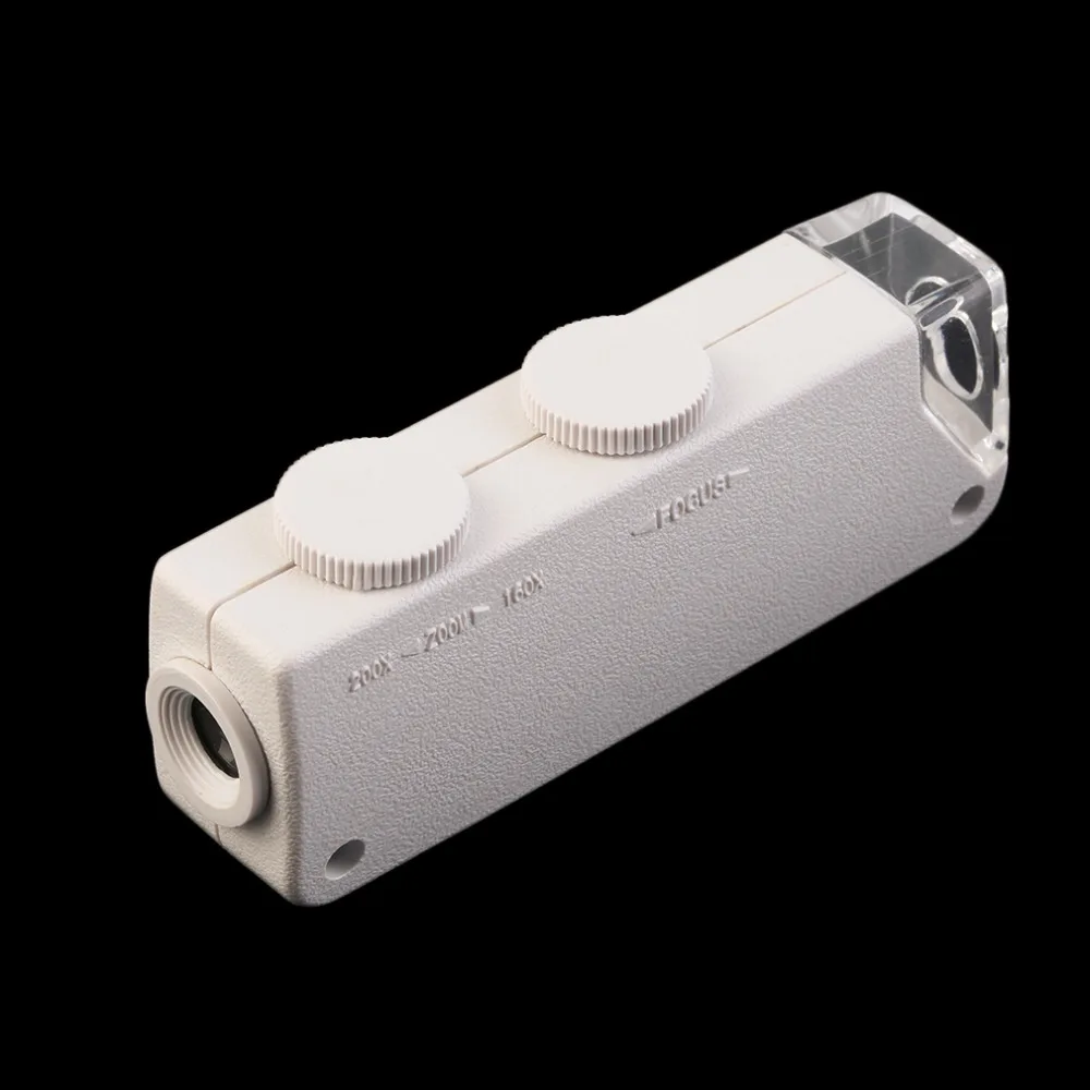 Mini Handheld 160X - 200X Zoom Magnifier Microscope Jewelers Loupe Magnifying Glass LED Light Hot Selling High Quality
Mini Handheld 160X - 200X Zoom Magnifier Microscope Jewelers Loupe Magnifying Glass LED Light Hot Selling High Quality